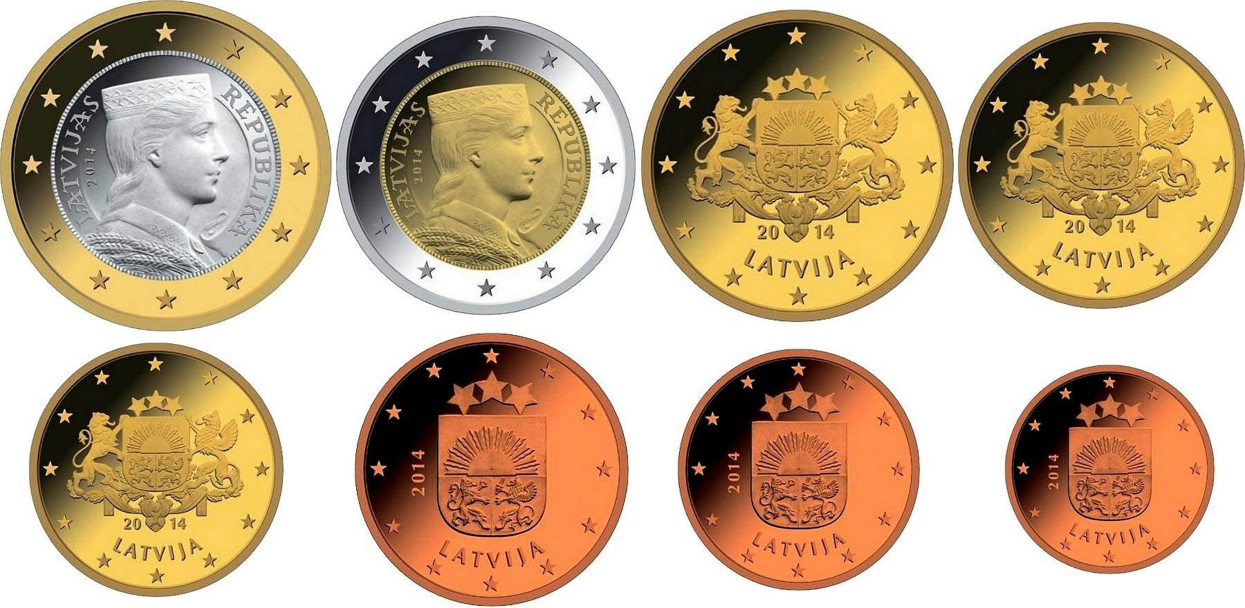 Проект латвийских монет евро
