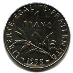 Французский франк 1999 года