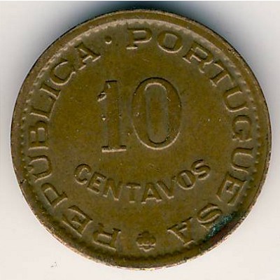 Mozambique, 10 centavos, 1960–1961