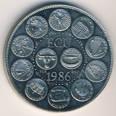 Европа., 1 экю (1986–1988 г.)