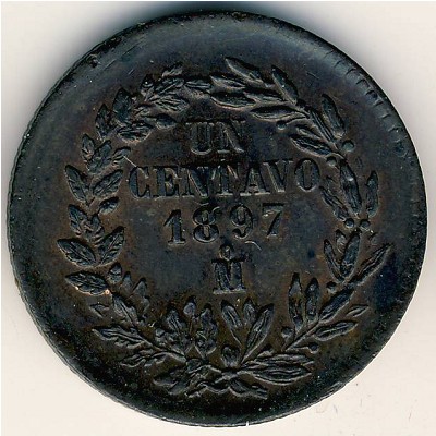 Mexico, 1 centavo, 1869–1897