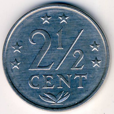 Антильские острова, 2 1/2 цента (1979–1985 г.)