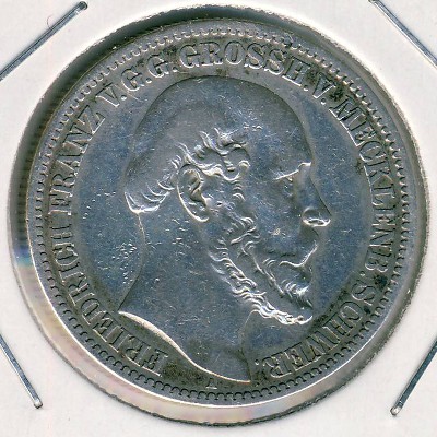 Mecklenburg-Schwerin, 2 mark, 1876