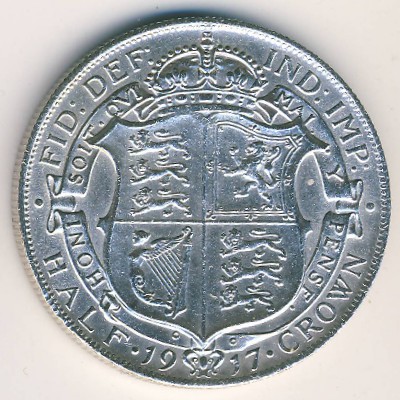 Great Britain, 1/2 crown, 1911–1919