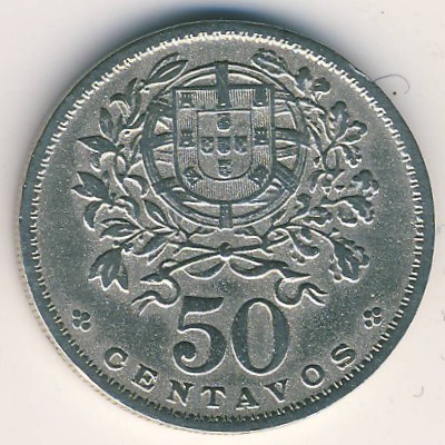 Португалия, 50 сентаво (1927–1968 г.)