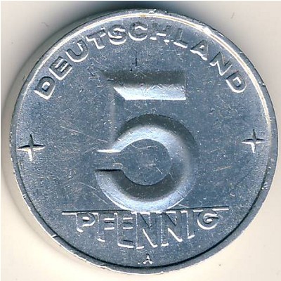 ГДР, 5 пфеннигов (1952–1953 г.)