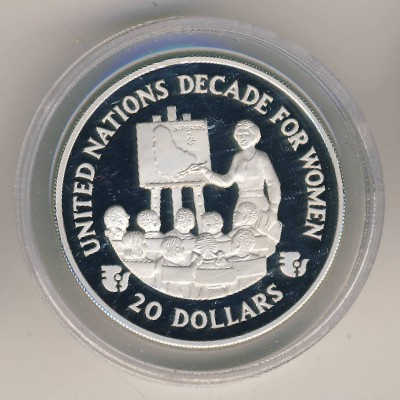 Barbados, 20 dollars, 1985