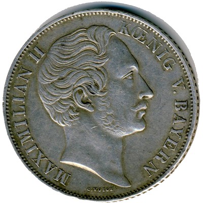 Bavaria, 2 gulden, 1848–1856