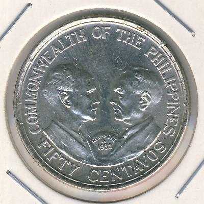 Philippines, 50 centavos, 1936