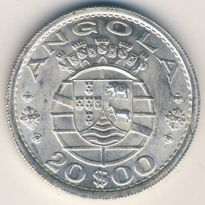 Angola, 20 escudos, 1952–1955