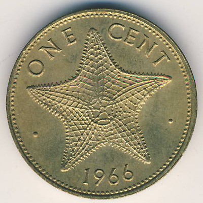 Bahamas, 1 cent, 1966–1969