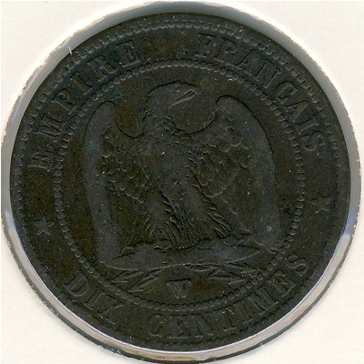 Франция, 10 сентим (1853–1857 г.)