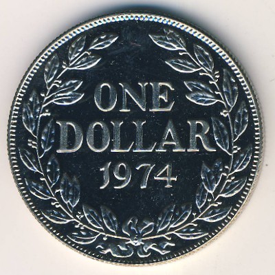Liberia, 1 dollar, 1968–1975