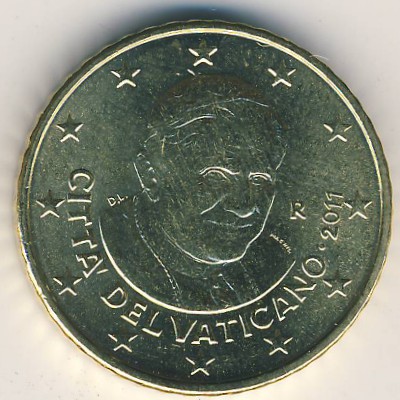 Vatican City, 20 euro cent, 2008–2012
