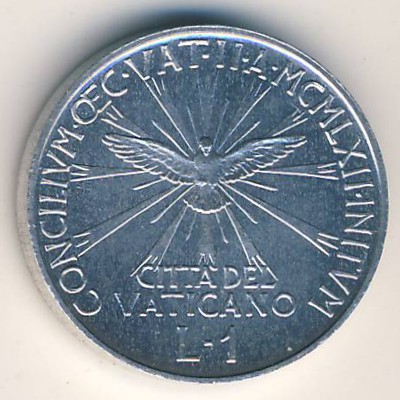 Vatican City, 1 lira, 1962