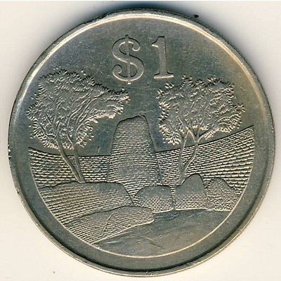 Zimbabwe, 1 dollar, 1980–1997