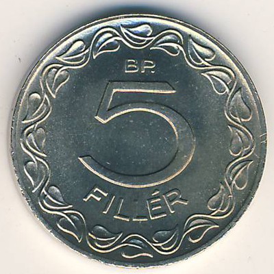 Hungary, 5 filler, 1966–1967