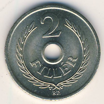 Венгрия, 2 филлера (1966–1967 г.)