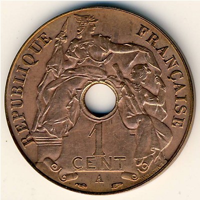 Французский Индокитай, 1 цент (1908–1939 г.)