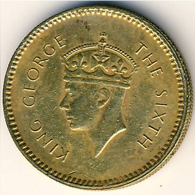 Ceylon, 25 cents, 1951