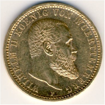 Вюртемберг, 10 марок (1893–1913 г.)