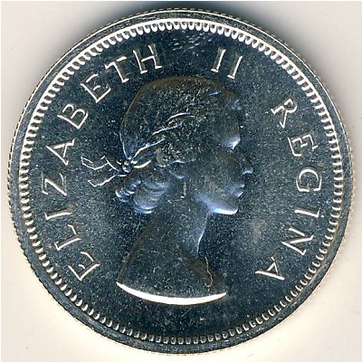 South Africa, 1 shilling, 1953–1960