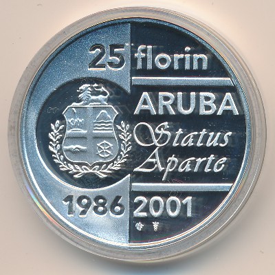 Аруба, 25 флоринов (2001 г.)