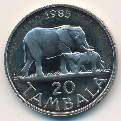Malawi, 20 tambala, 1985