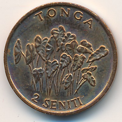 Тонга, 2 сенити (1981–1996 г.)