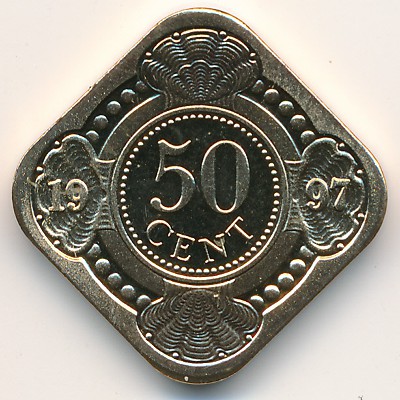 Антильские острова, 50 центов (1989–2010 г.)