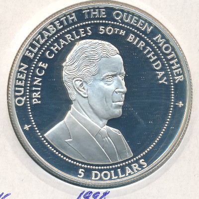 Kiribati, 5 dollars, 1998