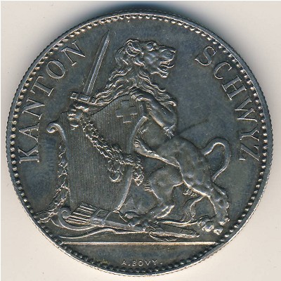 Швейцария., 5 франков (1867 г.)