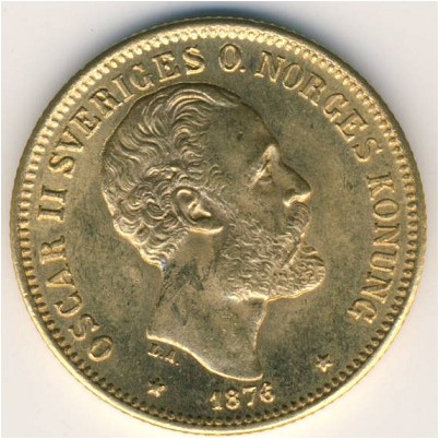 Швеция, 20 крон (1876–1877 г.)