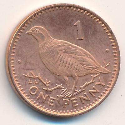 Гибралтар, 1 пенни (1995–1997 г.)