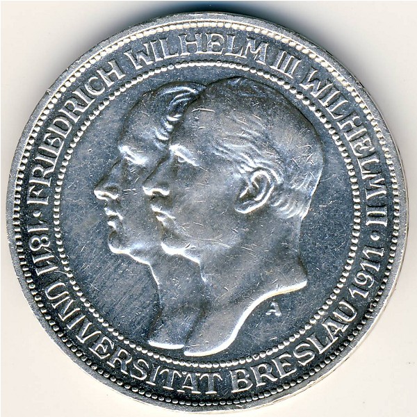 Prussia, 3 mark, 1911