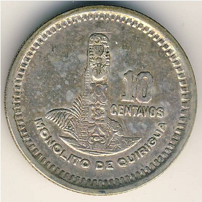 Гватемала, 10 сентаво (1949–1958 г.)