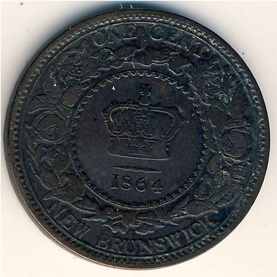 New Brunswick, 1 cent, 1861–1864