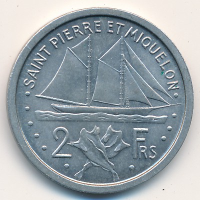 Saint Pierre and Miquelon, 2 francs, 1948