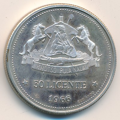 Lesotho, 50 lisente, 1966