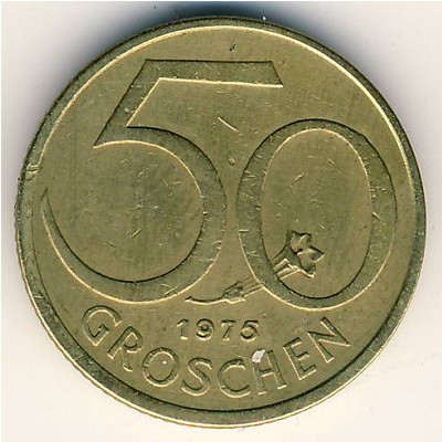 Austria, 50 groschen, 1959–2001