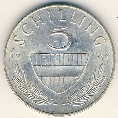 Австрия, 5 шиллингов (1960–1968 г.)