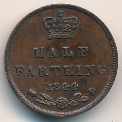 Great Britain, 1/2 farting, 1839–1856