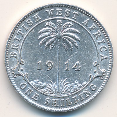 Британская Западная Африка, 1 шиллинг (1913–1920 г.)