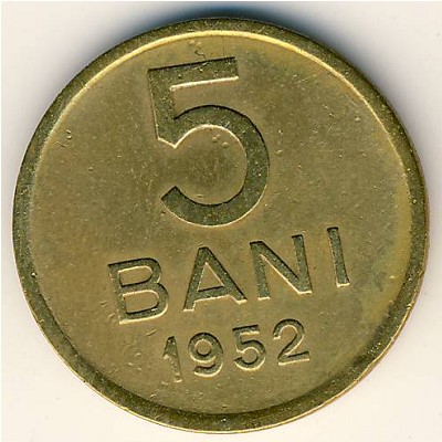 Romania, 5 bani, 1952