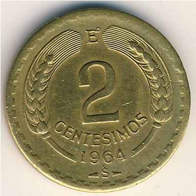 Чили, 2 сентесимо (1960–1970 г.)