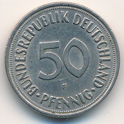 West Germany, 50 pfennig, 1950–1971