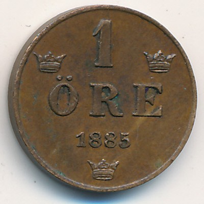 Sweden, 1 ore, 1879–1905