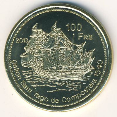 Juan de Nova Island., 100 francs, 2013