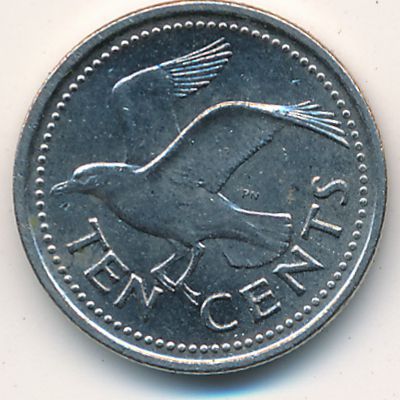 Барбадос, 10 центов (2007–2012 г.)