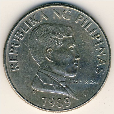 Филиппины, 1 песо (1989–1990 г.)